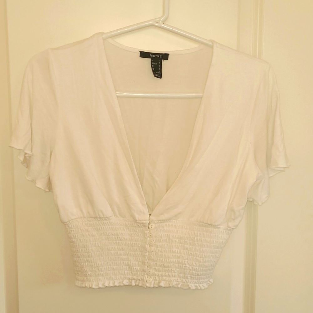 Forever 21 Cream Top Size S